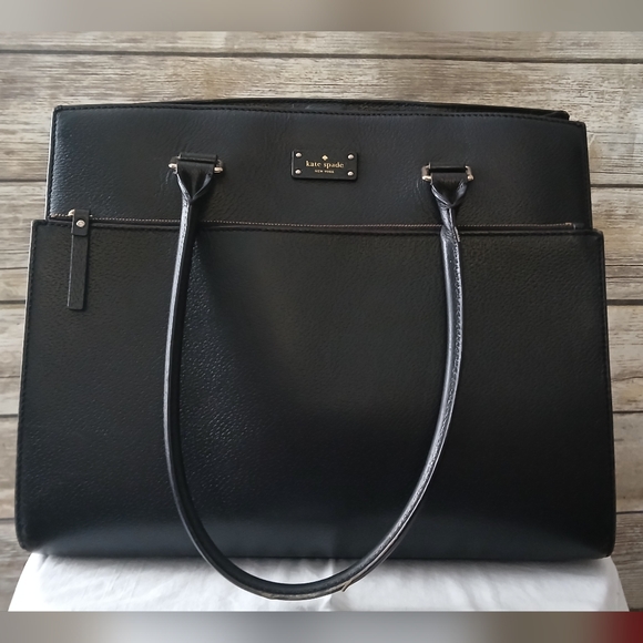 kate spade Handbags - Kate Spade Black Leather Tote Bag